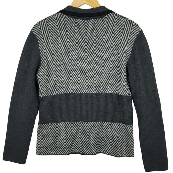 Saks Fifth Avenue Women's Cardigan Sweater Sz Medium 100% Super Fine Merino Wool - Picture 7 of 9